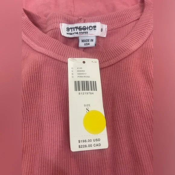 NWT Anthropologie Stateside A-line Crewneck Dress color pink size S - Picture 9 of 9